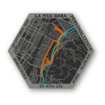 Map Frame Display - Mappa 3D Running Personalizzata Esagonale