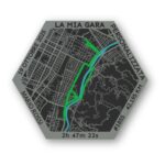 Map Frame Display - Mappa 3D Running Personalizzata Esagonale - immagine 3