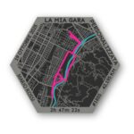 Map Frame Display - Mappa 3D Running Personalizzata Esagonale - immagine 4