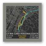Map Frame Display - Mappa 3D Running Personalizzata Quadrata - immagine 2
