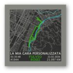 Map Frame Display - Mappa 3D Running Personalizzata Quadrata - immagine 3