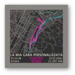 Map Frame Display - Mappa 3D Running Personalizzata Quadrata - immagine 4
