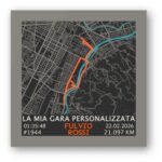 Map Frame Display - Mappa 3D Running Personalizzata Quadrata - immagine 5