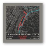 Map Frame Display - Mappa 3D Running Personalizzata Quadrata - immagine 6