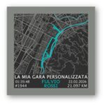 Map Frame Display - Mappa 3D Running Personalizzata Quadrata - immagine 7